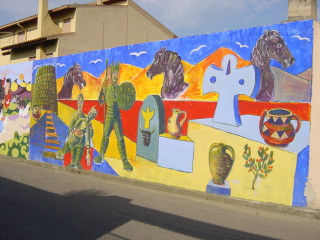 Wandmalerei in Muravera