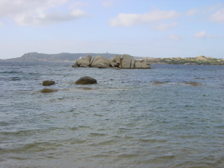 Blick vom Strand aufs Meer